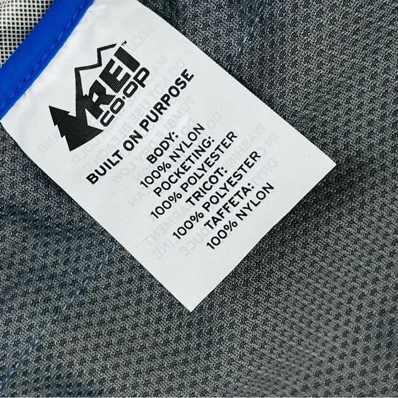 REI Co-op Peak 2.5L Rain Jacket Mens S Blue Hooded Lightweight Waterproof Shell - Picture 11 of 15